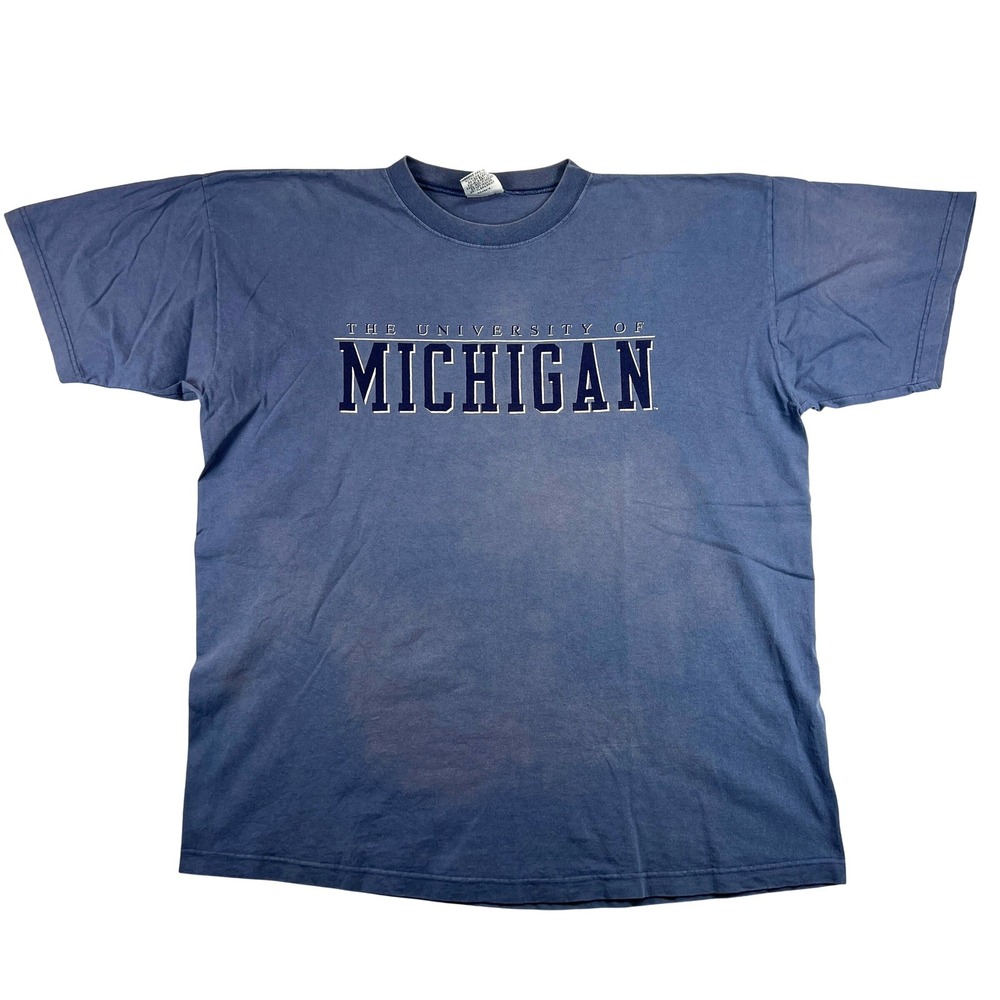 Vintage 90s University of Michigan Gear for Sports T-Shirt Men XL USA Made Faded